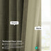 Faux Linen Extra Wide Curtains (1 Panel) - 100W X 108L, Khaki Green