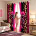 Feelyou FeelyouLeopard Print Bow Curtains Living Room 2 Panels 52 x 84 Inch