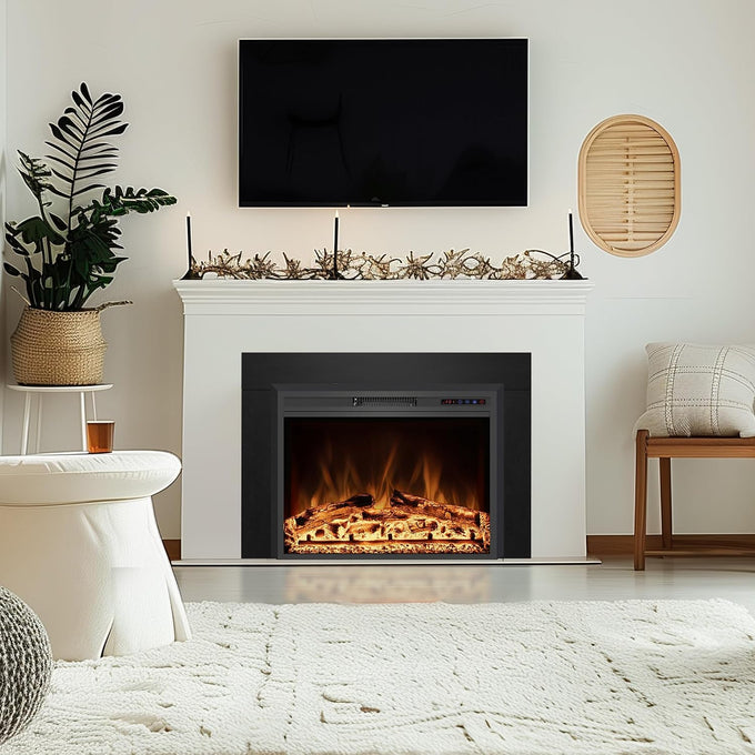 Fireplace Insert Trim Kit for 32.99" W x 24.92" H?Black?B0BBR1HTLN, Only Suitable for Rodalflame Size-Matched Fireplaces