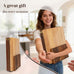 Book Cutting Board Set with Wooden Stand for Home Cooks