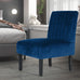 STHOUYN Mordern Velvet Armless Accent Chair Decorative Slipper Chair Vanity Chair for Bedroom Desk, Corner Side Chair Living Room Furniture (1, Navy Blue)