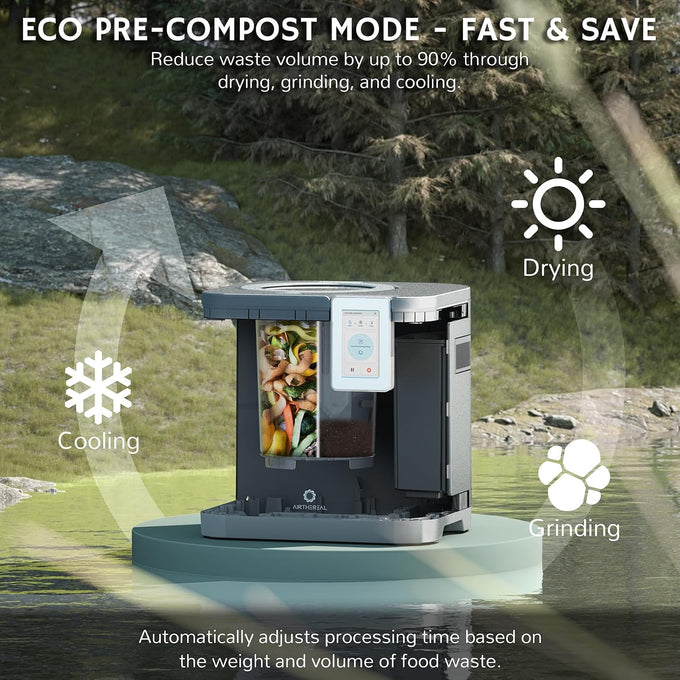 Airthereal Revive R800 5L Smart WiFi Electric Kitchen Composter, Grey