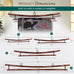 Sea of Trees Japan Smoked Bamboo Tapestry Holder – Rug Wall Hanger, Tapestry Wall Hanger, Obi Textile Hanger | Zen Pagoda Design | Fits 19”, 23”, 30”, 36” | Handmade Japanese Ikat & Kimono Display (fits 36 inch)
