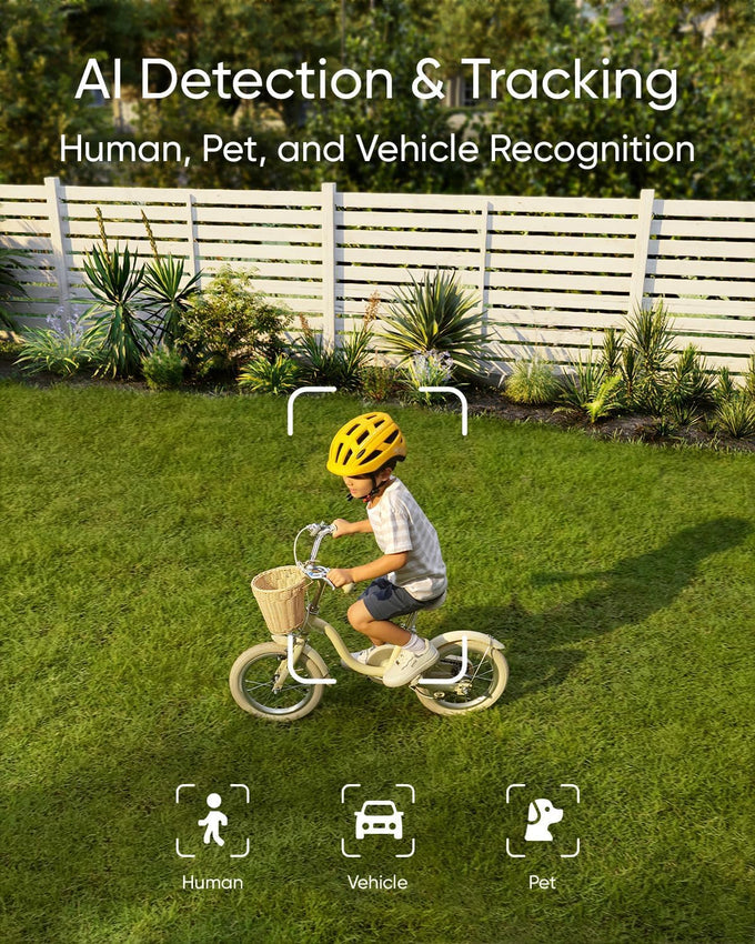 eufy Security Floodlight Camera E340, Dual-Lens, 360° Coverage, 8X Zoom