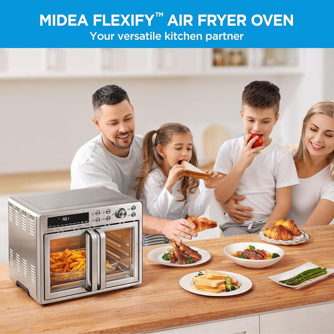 Midea Flexify Classic French Door Toaster Oven Air Fryer Combo, 26.4 QT