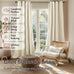 Lajode Cream Linen Blackout Curtains 84 Inch Long Each 60 Wide 2 Panels