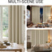 ChrisDowa Tan Blackout Curtains 102 Inches Long 2 Panels for Bedroom