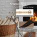 Lichamp Fireplace Tools Set, Retro Gold Handle