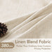 MIULEE Pinch Pleated Thick Linen Curtains 40x90 Inches Birch 4 Panels Set