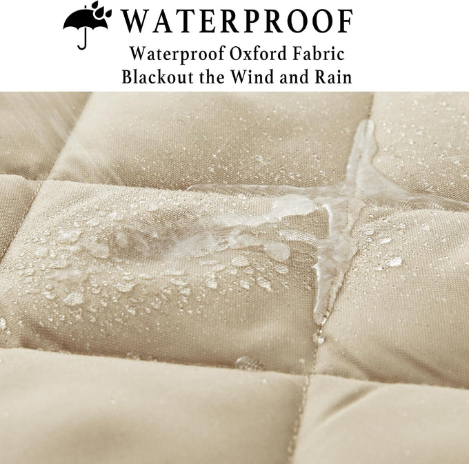 RYB HOME Thick Quilted Thermal Insulated Door Curtain for Winter, W42 x L86
