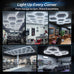 HYPERLITE Gen II Hexagon Garage Lights: 168W 16800LM 5 Grids Hexagon Led Light, 6500K Ultra Bright Honeycomb Hex Lights, Durable Design for Garage, Shop, Basement, Barber, Homegym