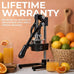 Zulay Kitchen Cast Iron Juicer, Orange Manual Juicer, Citrus Press, Black