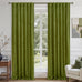 LAMIT Moss Green Vintage Velvet Curtains 108 Inch for Bedroom 2 Panels