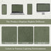StangH Sage Green Pinch Pleat Velvet Curtains 96 Inches Long 2 Panels