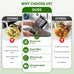 Pukomc Cold Press Juicer with Smart Display and Brushless Motor
