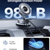 TORRAS 2026 Upgraded Vacuum Car Phone Holder for MagSafe Car Mount [98+ LBS Strongest Suction | 24 N58 Magnets] 360° Adjustable Magnetic Phone Holders for Your Car, for iPhone 18-12 Pro Max Plus Air