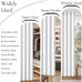 Fabric Vertical Shades & Blinds, 100% Blackout Door Shades, Window Shade, Vertical Shade for Sliding Doors, 1 Panel, W100 x L84, White