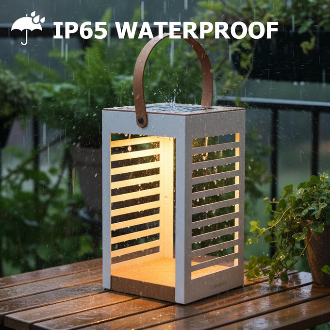 EcoGreen Solar Floor Lamp, Solar Lanterns Outdoor Waterproof for Yard