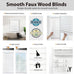 DEZ FURNISHINGS Cordless 2" Smooth Faux Wood Blind, 36" W x 60" H, Smooth White