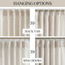 Vision Home Natural Linen Pinch Pleated Semi Sheer Curtains 60Wx84Lx1