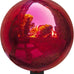 Alpine Corporation 10" Diameter Indoor Outdoor Glass Gazing Globe Yard Decor, Red