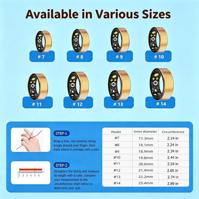 Smart Ring for Women Men, Fitness Health Tracker