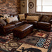 YIHOUSE Washable Rustic Cabin Area Rugs 5x7 Brown