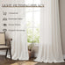 Jowels Natural Linen Grommet Curtains 106 Inch Long for Living Room Dining