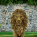 Large Golden Lion Garden Statue, 24" Resin Regal Sitting Lion Sculpture for Front Door, Luxury Home Entrance Guardian Decor, Outdoor Animal Figurine, Feng Shui Protection Beast