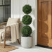 Nearly Natural 36 in Artificial Triple Ball Boxwood Topiary Tree with Pot