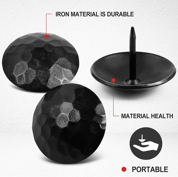 200 Pcs 1 Inch Large Iron Clavos Decorative Nails, Black
