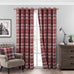 always4u Plaid Gingham Curtains for Living Room Bedroom Room Darkening Check Country Curtains 2 Panels Striped Grommet Window Treatments 54X84 Inch Blue and Brown