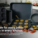 Elbee Home 8 Piece Nesting Bakeware Set, Nonstick Cookie Sheets and Tins