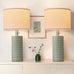 Reaketon 20" Modern Ceramic Table Lamps Set of 2, Lamps for Bedroom, White