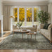 Lahome Dark Olive Green Bedroom Rug, 8x10 Washable Area Rug for Living Room
