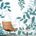NWT Wall Murals for Bedroom Green Plants Animals Removable Wallpaper Peel and Stick Wall Stickers - 66x96 inches