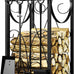 Kingson Firewood Rack Indoor Wood Holders Fireplace Tool Rack Outdoor Log Holder Rack Lumber Storage Stacking Fireplace Tools Set Wood Stove Accessories Black