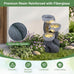 Giantex 3-Tier Outdoor Water Fountain with Lights, 18.5 Inch Cascading Bowls Tabletop Fountain with Pump, Resin Garden Waterfall Feature for Indoor Outdoor Patio, Yard, Porch Decor