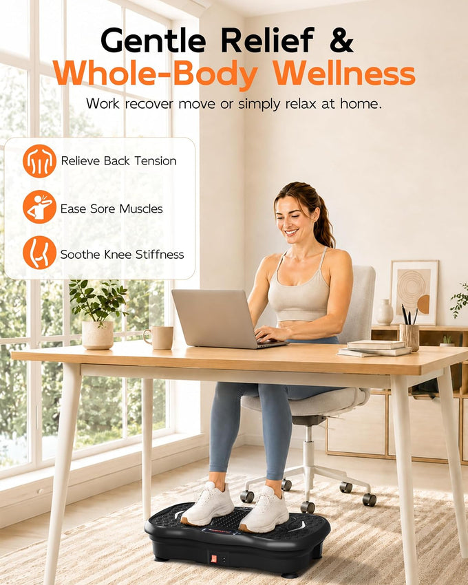 HOPHORSE Vibration Plate Exercise Machine for Lymphatic Drainage,200 Speeds
