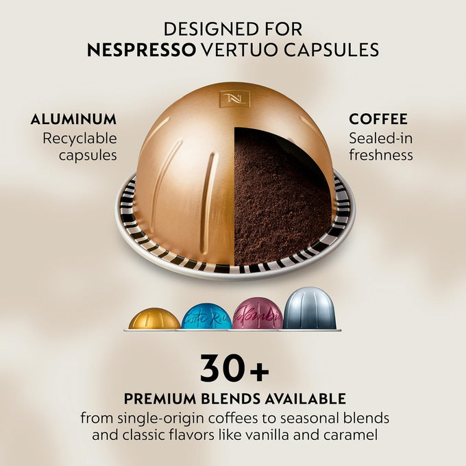 Nespresso Vertuo, Espresso, Bold Variety Pack, Mixed Roast, 40-Count Pods