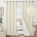 Lajode Cream Linen Blackout Curtains 84 Inch Long Each 60 Wide 2 Panels