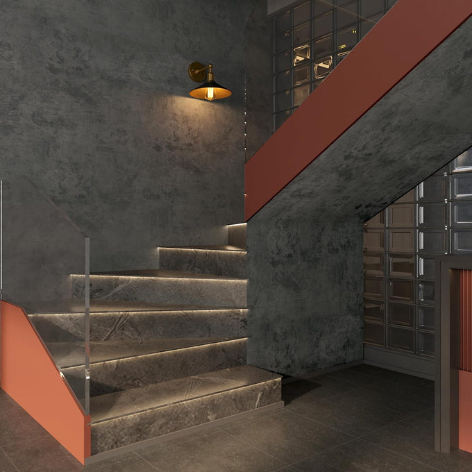BAYYA Concrete Wallpaper Peel and Stick Wall Paper for Bedrooms Cement Wrap