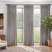 NICETOWN PRO 40x108 Natural 100% Full Blackout Faux Linen Curtains, Set of 2 Panels, 6cm High Temperature Pleated Back Tab Drapes for Living Room, Thermal Insulated Window Treatments, Elegant Style