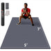 GymCope Large Exercise Mat for Home Workouts, 12x6/10x6/9x6/8x6/7x5/6x4 ft