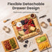SMIRLY Charcuterie Boards Set, Large Cheese Board Set, Bamboo