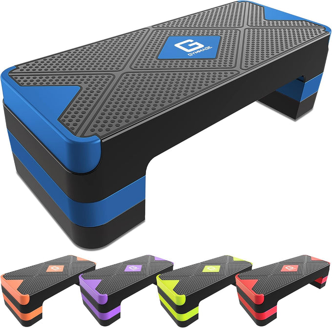 GYMMAGE Aerobic Exercise Step, Adjustable Height,