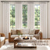 MIULEE 4 Panels Set Pinch Pleated Linen Curtains 90 Inches Long Natural