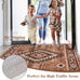 Yinhua Living Room Rug 6x9, Western Washable Rug for Bedroom, Brown