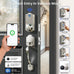 Veise VE017G-H Wi-Fi Smart Door Lock Deadbolt with Handle Set, Satin Nickel