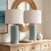 AIEAMPDO 23'' Set of 2 Modern Ceramic Table Lamps for Living Room Bedroom